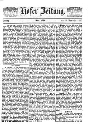 Hofer Zeitung Freitag 15. November 1867