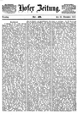 Hofer Zeitung Dienstag 26. November 1867