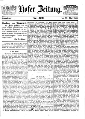 Hofer Zeitung Samstag 23. Mai 1868