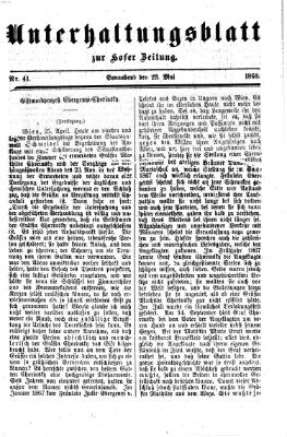 Hofer Zeitung. Unterhaltungsblatt zur Hofer Zeitung (Hofer Zeitung) Samstag 23. Mai 1868