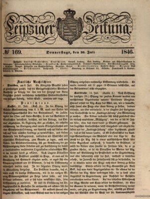 Leipziger Zeitung Donnerstag 16. Juli 1846