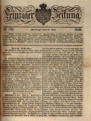 Leipziger Zeitung Freitag 17. Juli 1846