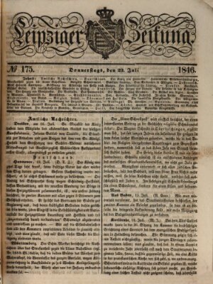 Leipziger Zeitung Donnerstag 23. Juli 1846