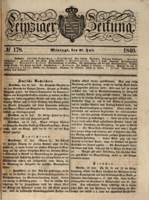 Leipziger Zeitung Montag 27. Juli 1846