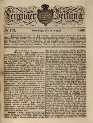 Leipziger Zeitung Dienstag 11. August 1846