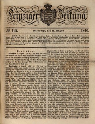 Leipziger Zeitung Mittwoch 12. August 1846