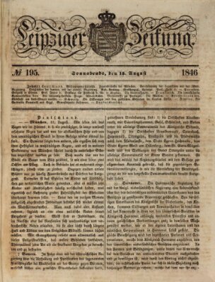 Leipziger Zeitung Samstag 15. August 1846