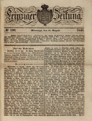 Leipziger Zeitung Montag 17. August 1846