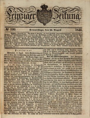 Leipziger Zeitung Donnerstag 20. August 1846