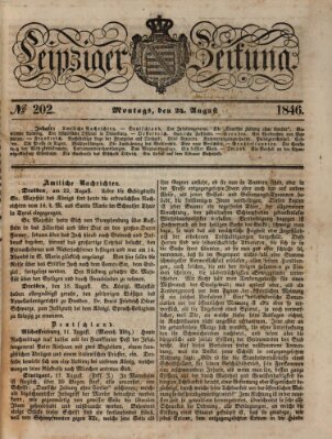 Leipziger Zeitung Montag 24. August 1846