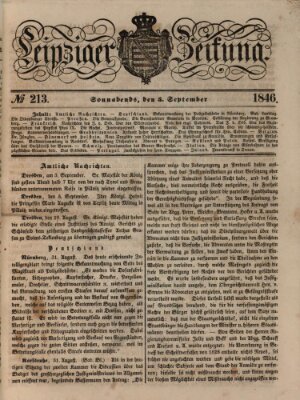 Leipziger Zeitung Samstag 5. September 1846