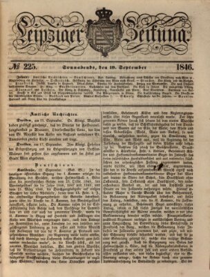 Leipziger Zeitung Samstag 19. September 1846