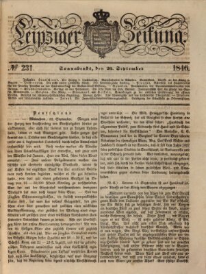 Leipziger Zeitung Samstag 26. September 1846