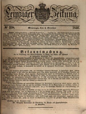 Leipziger Zeitung Montag 5. Oktober 1846