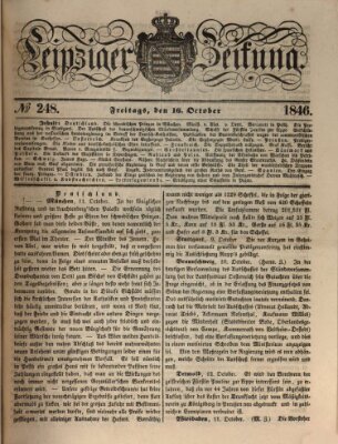 Leipziger Zeitung Freitag 16. Oktober 1846