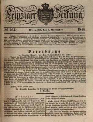 Leipziger Zeitung Mittwoch 4. November 1846