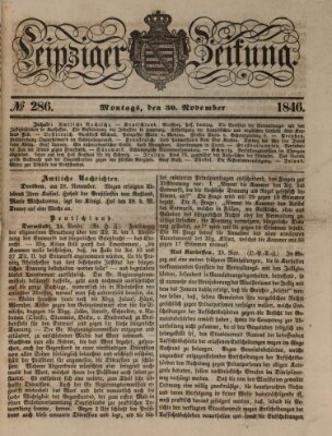 Leipziger Zeitung Montag 30. November 1846