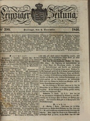 Leipziger Zeitung Freitag 4. Dezember 1846