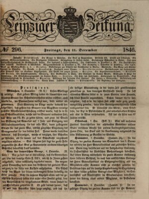 Leipziger Zeitung Freitag 11. Dezember 1846