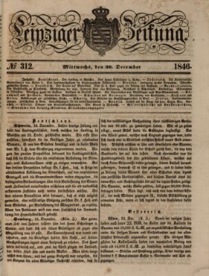 Leipziger Zeitung Mittwoch 30. Dezember 1846