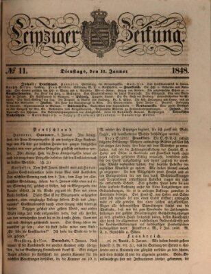 Leipziger Zeitung Dienstag 11. Januar 1848