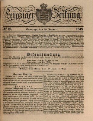 Leipziger Zeitung Sonntag 23. Januar 1848