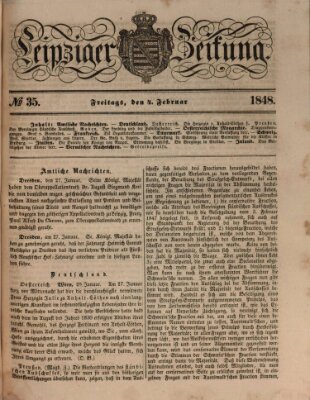 Leipziger Zeitung Freitag 4. Februar 1848