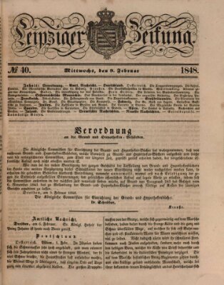 Leipziger Zeitung Mittwoch 9. Februar 1848