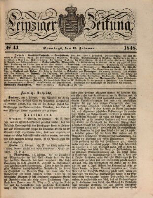 Leipziger Zeitung Sonntag 13. Februar 1848