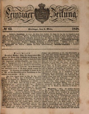 Leipziger Zeitung Freitag 3. März 1848