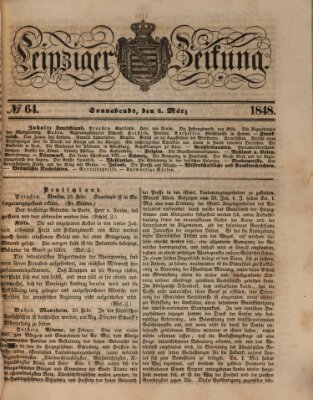 Leipziger Zeitung Samstag 4. März 1848