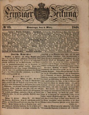Leipziger Zeitung Sonntag 5. März 1848