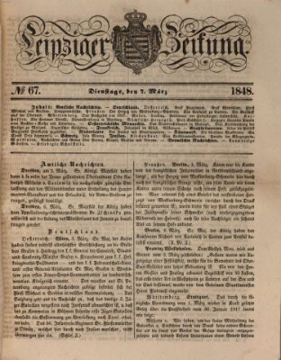 Leipziger Zeitung Dienstag 7. März 1848