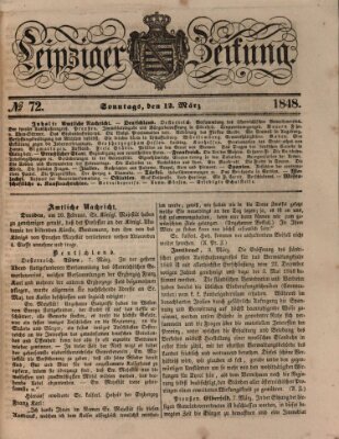 Leipziger Zeitung Sonntag 12. März 1848