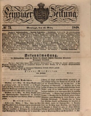 Leipziger Zeitung Montag 13. März 1848