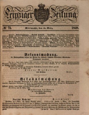 Leipziger Zeitung Mittwoch 15. März 1848