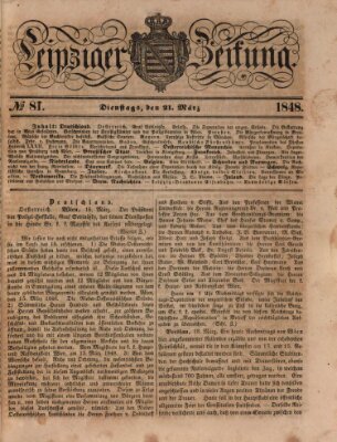 Leipziger Zeitung Dienstag 21. März 1848