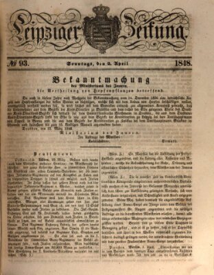 Leipziger Zeitung Sonntag 2. April 1848