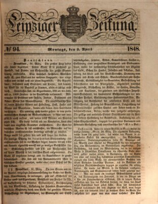 Leipziger Zeitung Montag 3. April 1848