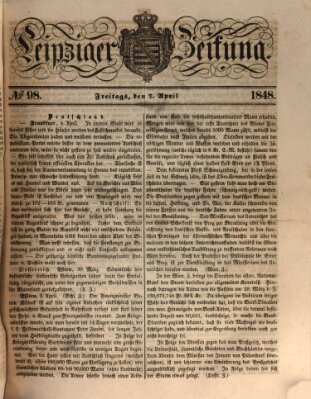 Leipziger Zeitung Freitag 7. April 1848