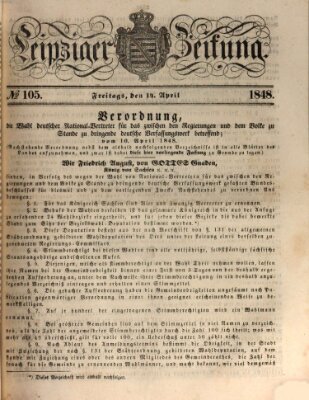 Leipziger Zeitung Freitag 14. April 1848