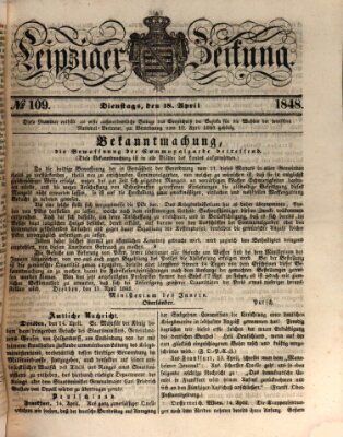 Leipziger Zeitung Dienstag 18. April 1848