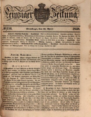 Leipziger Zeitung Dienstag 25. April 1848