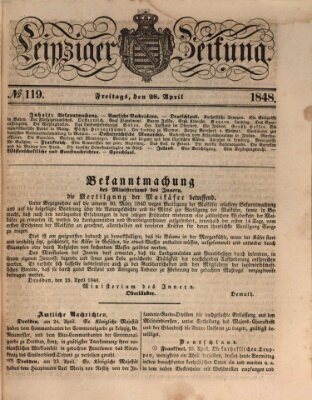 Leipziger Zeitung Freitag 28. April 1848