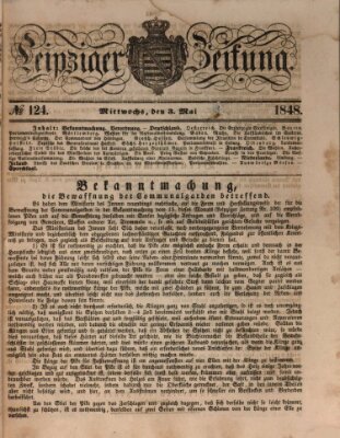 Leipziger Zeitung Mittwoch 3. Mai 1848