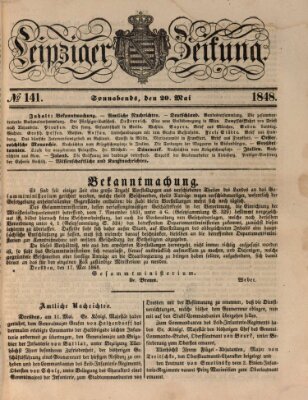 Leipziger Zeitung Samstag 20. Mai 1848