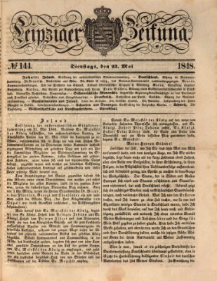 Leipziger Zeitung Dienstag 23. Mai 1848