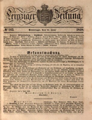 Leipziger Zeitung Sonntag 11. Juni 1848