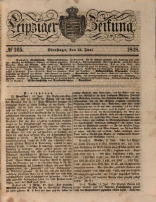 Leipziger Zeitung Dienstag 13. Juni 1848