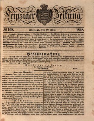 Leipziger Zeitung Freitag 16. Juni 1848